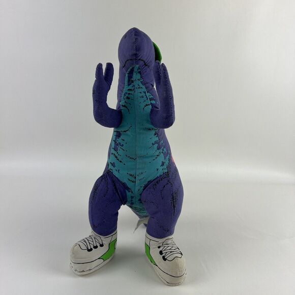 CLOUD 9 Trex Dinosaur Carnival Plush VTG 80s 90s Sneakers Shoes Hat Colorful Toy - Picture 3 of 11